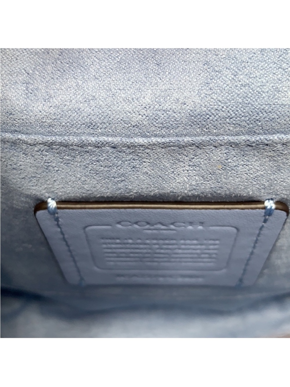 COACH Georgie Saddle Bag In Signat Canvas COLOR:
Silver/Light Khaki/Marble
Blue - Picture 14 of 16